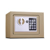 Small Home Safe Box 17x23x17cm | Electronic Keypad & Key | Champagne Gold