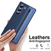 For Samsung Galaxy Z Fold6 Integrated PC + PU Phone Case with Pen / Pen Box(Blue)