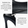 Women High Heels Comfortable Small Heel Temperament Waterproof Platform One Buckle Shoes, Size: 35(Black)