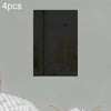 4pcs 15cm x 10cm Right Angle Models Rectangle Acrylic Mirror Stereo Wall Stickers(Black)