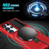 For Samsung Galaxy S24 Ultra 5G Sliding Camshield MagSafe Holder TPU Hybrid PC Phone Case(Red)