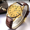 OLEVS 5566 Men Simple Single Calendar Waterproof Quartz Watch(Gold)