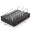 X6 96W 2.4A 8 USB Ports Smart Charger with Detachable Bezel, EU Plug(Black)