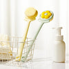 Household Bathroom Long Handle Soft Bristle Flower Shower Brush(Yellow)