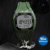 SYNOKE 9105 Multifunctional Sports Time Record Waterproof Pedometer Electronic Watch(Black)