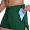 XXL Three Pants Men Gym Shorts Quick Dry Swimming Trunks(Ink Green)