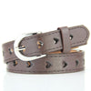 Dandali DC141 Women Pinching Belt Cutout Heart Belt, Length (cm): 95-115cm(Brown)
