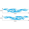 2 PCS/Set D-521 Fire Totem Pattern Car Modified Decorative Sticker(Blue)