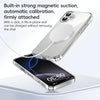 For iPhone 15 Pro Max Fine Hole 360 Degree Rotating Holder MagSafe Phone Case(Transparent)