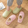 Winter Warm Velvet Thick Waterproof Cotton Slippers, Color: Blue Gray 599(44-45)