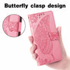 For Asus Zenfone 8 Flip Butterfly Love Flower Embossed Horizontal Flip Leather Case with Holder & Card Slots & Wallet & Lanyard(Pink)