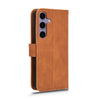 For Samsung Galaxy S25 5G Skin Feel Magnetic Flip Leather Phone Case(Brown)