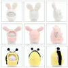 White Rabbit Cat Hat - Soft Velvet, Size L (37-45cm)