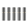 Portable Mini Refillable Glass Perfume Fine Mist Atomizers with Metallic Exterior, 5ml(Black)