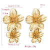 1 Pair Ladies Fashion Geometric Flower Earrings(Light Green)
