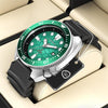 FOXBOX FB0025 Alloy Calendar Watch Luminous Waterproof Rotatable Quartz Watch(Green)