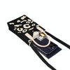 Leopard Print Knitted Mini Crossbody Phone Bag For 6.9 inch and Below Phones(Black)