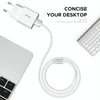 IVON AD-35 2 in 1 18W QC3.0 USB Port Travel Charger + 1m USB to 8 Pin Data Cable Set, EU Plug(White)