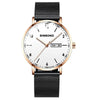 BINBOND B3820 30M Waterproof Ultra-thin Quartz Luminous Starry Watch, Color: Black Net-Rose Gold-White