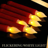 LED Electronic Candle Lights Flameless Long Rod Christmas Candle, Spec:Flashing Yellow Light-Red