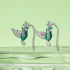 S925 Sterling Silver Early Spring Hummingbird Women Earrings(BSE990)