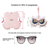 Cute Quirky PU Sunglasses Case Portable Glasses Bag with Hanging Buckle, Color: Diamond Flower Ring Gold