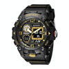 SMAEL 8055 Large Dial Sports Outdoor Waterproof Luminous Multifunctional Electronic Watch(Black Gold)