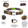 Bohemian Floral Dog Collar, Green, Medium (50cm)