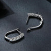 MSE011 Sterling Silver S925 Moissanite U-Shaped Pattern Earrings