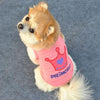 Pink Princess Crown Dog Vest, XS - Breathable Summer Puppy Clothes