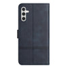 For Samsung Galaxy A16 4G / 5G Cowhide Texture Stitching Leather Phone Case(Dark Blue)