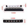 Pair 6 Way 48V 150A M6 Power Distribution Block Terminal Studs(Black + Red)