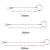 4.5mm 316 Stainless Steel Marine Hardware Spring Safety Stop, Specifications: 300mm Rope