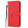 For Samsung Galaxy A36 5G Triangle Pattern Buckle Clasp Leather Phone Case(Red)