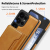 For Samsung Galaxy S25 5G Shield Multi-functional MagSafe Card Bag Phone Case(Brown)