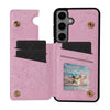 For Samsung Galaxy S25+ 5G Printed Double Buckle RFID Anti-theft Phone Case(Pastoral Rose)