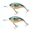 CB034/E 2pcs Inner Laser Deep Dive Sea Fishing Rock Fat Fake Bait Plastic Stiff Bait