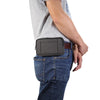 Sports Denim Universal Phone Bag Waist Bag for 6.4~6.5 inch Smartphones, Size: XL (Black)
