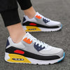 Men Sports Shoes Spring Couple Air Cushion Sneakers Casual Shoes, Size: 42(White Gray Yellow)