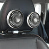 Car Double-head Hose Seat Fan with Light(Black)