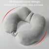Portable Nap Neck Care Pillow Multifunctional Airplane Travel U-Shaped Pillow, Style: Dark Gray PP Cotton