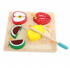 Children Wooden Cutting Fruits and Vegetables Educational Toys Kitchen Pretend Game Cooking Educational Toys(Pea)