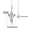 C57310 Metal Pendulum Spiral Cone Necklace Divination Spiral Cone Pendant(Silver)
