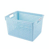 Plastic Storage Basket Desktop Sundry Organizer Frame Toys Kitchen Snacks Storage Box, Style: Deep Medium Blue