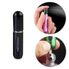 Portable Mini Aluminum Refillable Perfume Bottle Spray Empty Cosmetic Containers Atomizer, Capacity:5ml(Black)