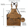 Heavy Canvas Carpentry Electrician Garden Workwear Apron(Camel)