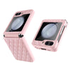 For Samsung Galaxy Z Flip5 Diamond Lattice Hinge Phone Case(Pink)