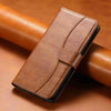 For Samsung Galaxy S23+ 5G Dual-Folded S-shape Leather Phone Case(Brown)