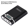 HAWEEL DIY 4 x 18650 Battery (Not Included) 10000mAh Power Bank Shell Box with 2 x USB Output & Display for iPhone, Galaxy, Sony, HTC, Google, Huawei, Xiaomi, Lenovo and other Smartphones(Black)