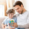 4 PCS  Rotating Magic Beans Decompression Educational Toys Children Fingertip Magic Cube Toys(Triangle Cyan Blue)